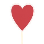 Stick Heart Süda Lacey Ø8cm Red 50cm