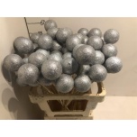 Stick Christmas Ball Jõulukuul Glitter Silver