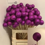 Christmas ball stick glitter purple