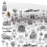 Kraft Print Paber Venise Grey/White 0,79x40m