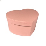 Heartshape Hat Box Pink (15x19x10cm) 1TK