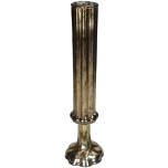 Vase Handmade Flute Glass Gold 8,5x8,5x33cm