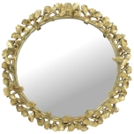 Mirror Leaf Polyresin Gold 45x45x3,5cm