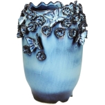 Vase Ceramics Blue Butterfly 31x23x24cm