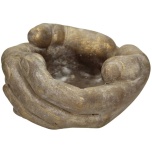Planter Hands Concrete Gold 24x22x12cm