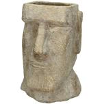 Planter Head Concrete Gold 15.5x15x23cm