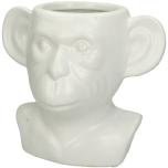 Planter Monkey Fine Earthenware White 16x21.8x17.5