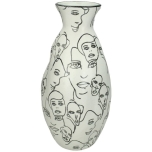 Vase Faces Black 35x18x18cm