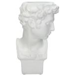 Planter David Polyresin White 29x16x16cm