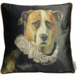 Cushion Dog Velvet Black 45x45cm