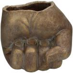 Planter Hand Gold 17x17x19cm