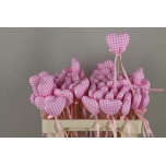 Stick Heart Süda Chequered Pink